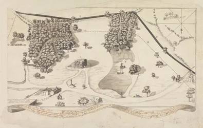 Plan of the Park at Norton Hall, Norton Priory, c.1750-60